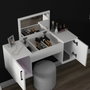 Hanah Home Mesa de Maquillaje Mercan Blanco con Espejo